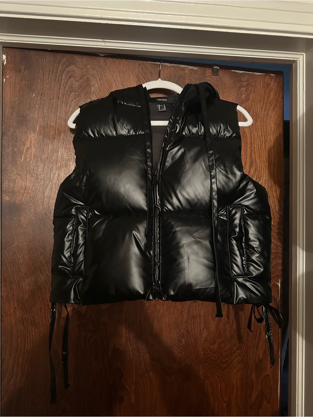 Forever 21 Black Puffer Vest - Women's Sleeveless Coat